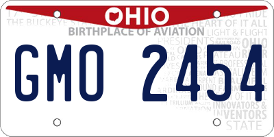 OH license plate GMO2454
