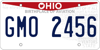 OH license plate GMO2456