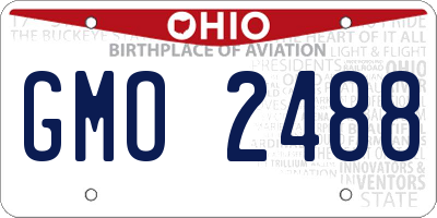 OH license plate GMO2488