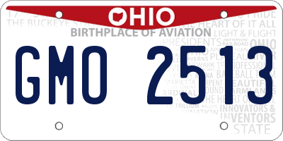 OH license plate GMO2513