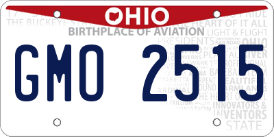 OH license plate GMO2515