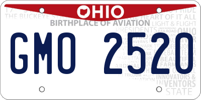 OH license plate GMO2520