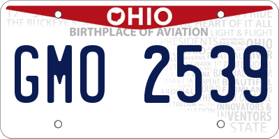 OH license plate GMO2539