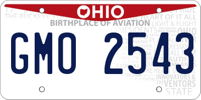 OH license plate GMO2543
