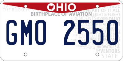 OH license plate GMO2550