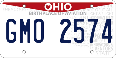 OH license plate GMO2574