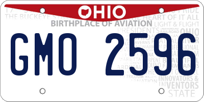 OH license plate GMO2596