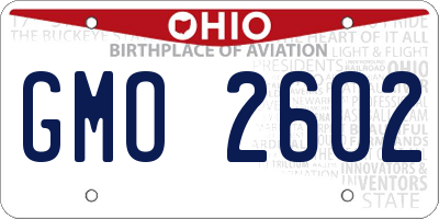 OH license plate GMO2602