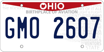 OH license plate GMO2607