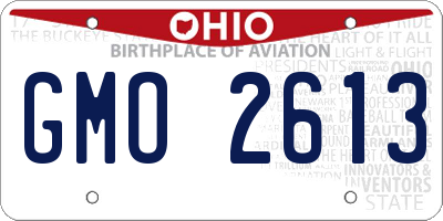 OH license plate GMO2613