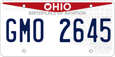 OH license plate GMO2645