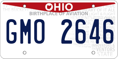 OH license plate GMO2646