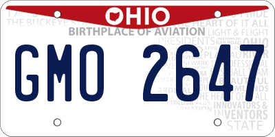 OH license plate GMO2647