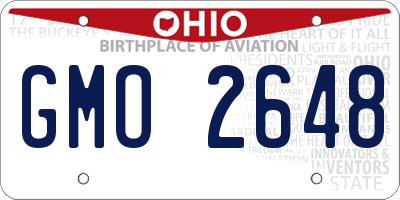 OH license plate GMO2648