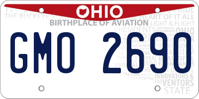 OH license plate GMO2690
