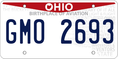 OH license plate GMO2693