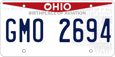 OH license plate GMO2694