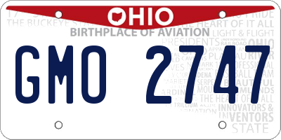 OH license plate GMO2747