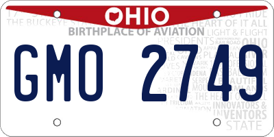 OH license plate GMO2749