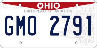 OH license plate GMO2791