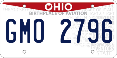 OH license plate GMO2796