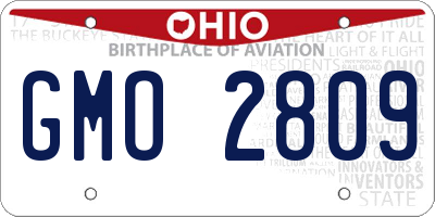 OH license plate GMO2809