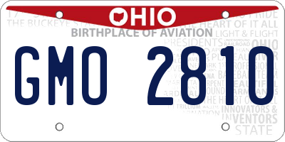 OH license plate GMO2810