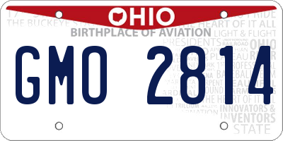 OH license plate GMO2814