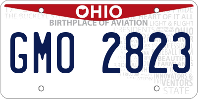 OH license plate GMO2823