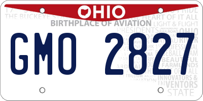 OH license plate GMO2827