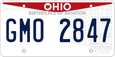 OH license plate GMO2847