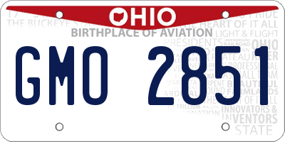 OH license plate GMO2851