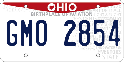 OH license plate GMO2854