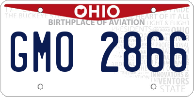 OH license plate GMO2866