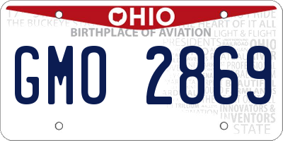 OH license plate GMO2869