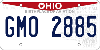 OH license plate GMO2885