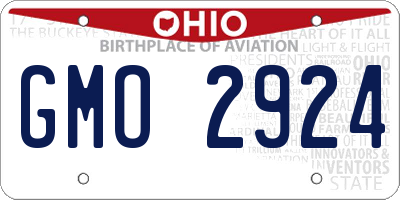 OH license plate GMO2924