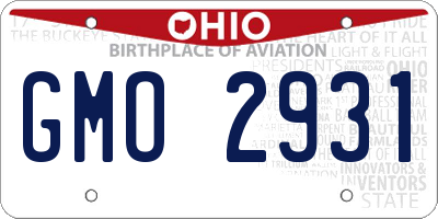 OH license plate GMO2931