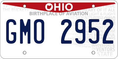 OH license plate GMO2952