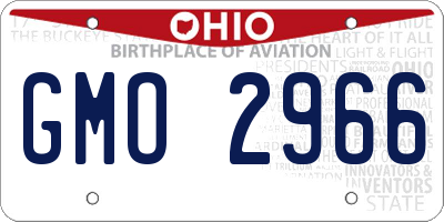 OH license plate GMO2966