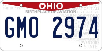 OH license plate GMO2974