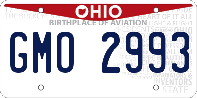 OH license plate GMO2993