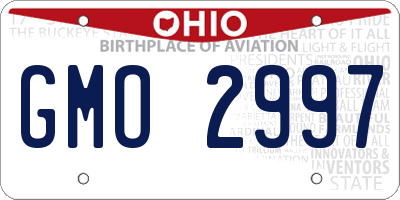 OH license plate GMO2997