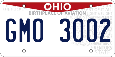 OH license plate GMO3002