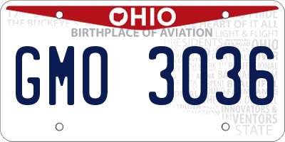 OH license plate GMO3036