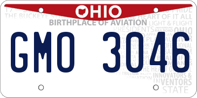 OH license plate GMO3046