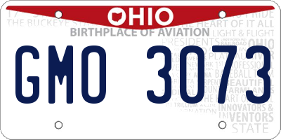 OH license plate GMO3073