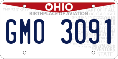 OH license plate GMO3091
