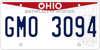 OH license plate GMO3094