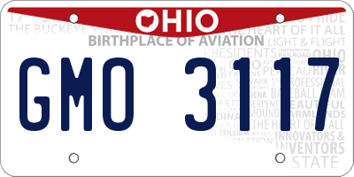 OH license plate GMO3117
